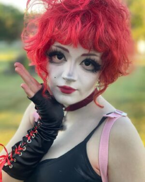 Bella Higginbotham Instagram - Meet Vicki. She’s an 800-year old ghost who speaks with a French accent. You can find her this fall at a local haunted house. HMU by me 💋👻🏚️🎃#scareactor #hauntedhouse #ghost #halloween #makeupartist #scarymakeup