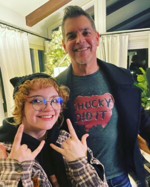 Bella Higginbotham Instagram - Last night was amazing! Thank you so much to @mckennagraceful for hosting the MOST FUN watch party for Episode 6. Thank you my cast mates @1zackaryarthur @fionadourif @christineelisemccarthy @cleohandler and my new friend @bryanfullergram who came (and my cousin Tucker!) And I’ll be forever grateful to @realdonmancini and all the writers for creating precious Nadine and inviting me into the huge #chucky family, which includes the most loyal and encouraging FANS in the whole world. I love you all so much. Now BE NICE to Don because I *loved* getting to die on screen….lol. And you have to admit—it was GREAT storytelling!!! #nadineforever @chuckyisreal @syfy @usa_network