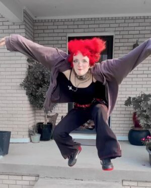 Bella Higginbotham Instagram - Flying into SENIOR year   summer insta-break over.  How’d ya spend your summer vacation? 

@trippnyc pants from @trashandvaudeville 

#classof2024 #senioryear #trippnyc #trashandvaudeville #schoolfashion #alternativefashion #koolaidhair