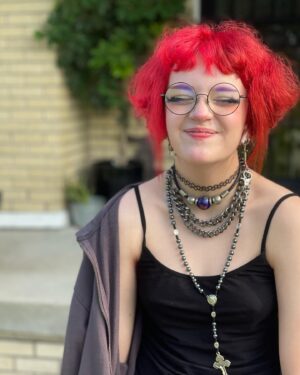Bella Higginbotham Instagram - Flying into SENIOR year   summer insta-break over.  How’d ya spend your summer vacation? 

@trippnyc pants from @trashandvaudeville 

#classof2024 #senioryear #trippnyc #trashandvaudeville #schoolfashion #alternativefashion #koolaidhair