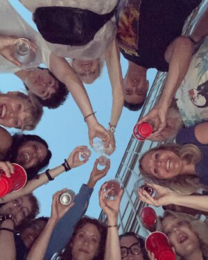 Bella Higginbotham Instagram - Here’s to the most fun cast & crew ever ever ever #chucky #atoast