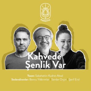 Bennu Yıldırımlar Instagram - Yazan: Sabahattin Kudret Aksal 
Seslendirenler: @bennu_yldrmlar @serdarorcin @serif_erol 
Yapımcılar: @nisanceren @farukozerten 
Ses Tasarımı Final Miks: @ademanmusic @melodikasound 
Editing: @canatinn 
Proje Sorumlusu: @nazguvn 
Teknik Sorumlu: @rockthathouse 
Hukuk Finans Sorumlusu: @zeybekevrim 
Proje Asistanları: @zeynep.camlilar @sularaaslan 
Kayıt: @nordicproduksiyon 

#podacto #podcast #tiyatro #theatree #storytel #dijitaltiyatrokütüphanesi #sestasarımı #sounddesign #kulaktiyatrosu #audiodrama #duyumdeneyimi