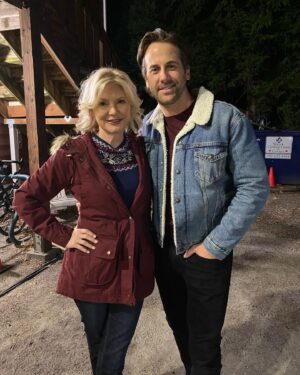 Beth Broderick Instagram - Loved working  with #nialmatter ! I think he and my daughter may still have an eye for each other. This Sunday! #whenithinkofchristmas #shenaegrimesbeech #hallmarkchannel