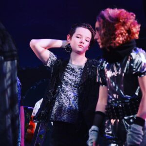 Beth Littleford Instagram - Jackson goes glam rock as one of Oberon’s fairies in an 80s-themed production of A Midsummer Night’s Dream. Middle school has come a long way since my days. In the actual 80s.