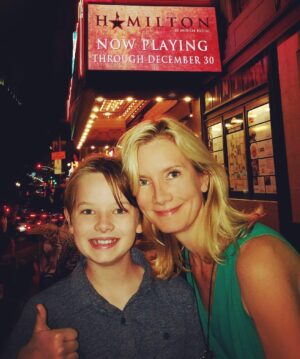 Beth Littleford Instagram - Jackson's first theater-going experience. He didn't know what an intermission was. #Hamilton #SettingTheBarHigh