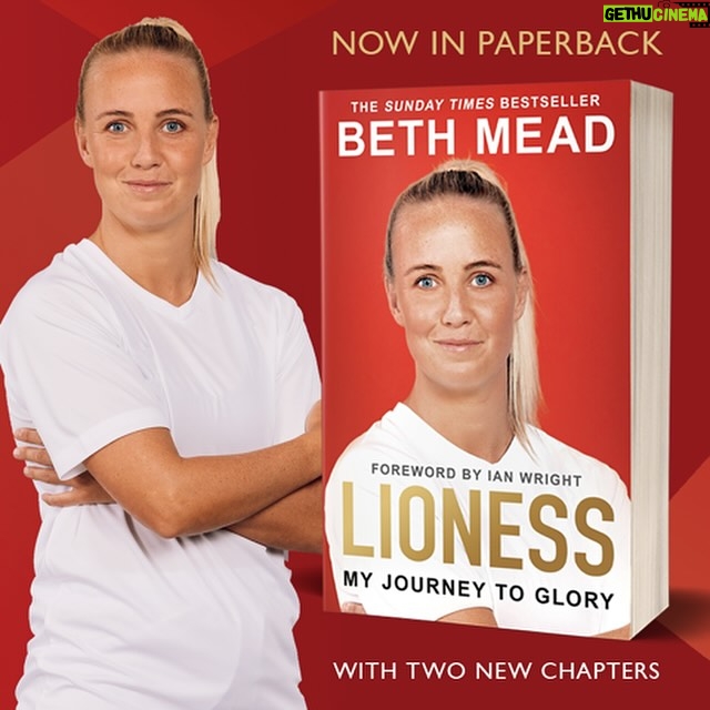 Beth Mead Instagram - Very happy to say my book #Lioness is out in paperback next week, and it’s been updated with 2 new chapters about the last 18 months and all the ups and downs I’ve faced. If you haven’t read it yet do grab a copy... I hope you enjoy it! 📕☺️ https://geni.us/BethMead