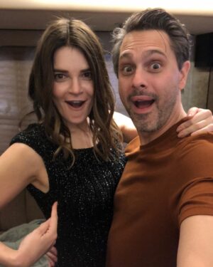 Betsy Brandt Instagram - My holiday sweater that @thomas_sadoski ‘s sweet mom made for me.  I ❤️ my tv bro and his family.