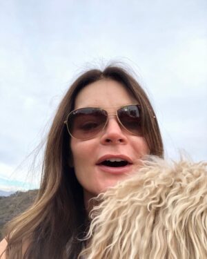 Betsy Brandt Instagram - My sweet dog is camera shy...