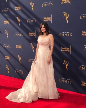 Betsy Brandt Instagram - Always an honor to attend the Emmys...my ❤️ is in Flint.
Dress @RitaVinieris
Jewelry @AnneSisteron
Clutch @onnaehrlich
Styling @sarahk_stylist