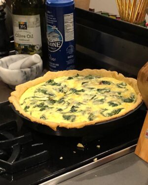 Betsy Brandt Instagram - I made a “stress quiche” tonight, for my family and me to enjoy while we watch the election results roll in.  I love you, America. ❤️🇺🇸💪🏼