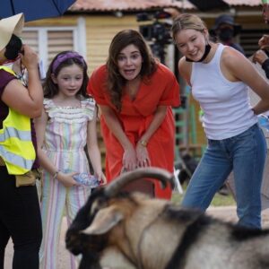 Betsy Brandt Instagram - Three Girls and a Goat…aka just making a pilot in the DR. ❤️❤️❤️