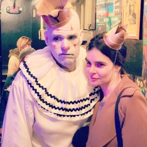 Betsy Brandt Instagram - I had a great time clowning around with Puddles last night.  If you have a chance to see him...GO!  Seriously. @puddlespityparty