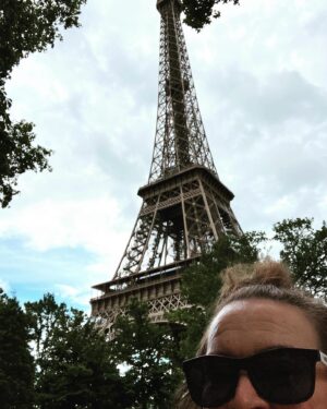 Betsy Sodaro Instagram - Saw two of the most famous places in Europe! The Eiffel Tower and the legendary fast food vending machine chain restaurant FEBO!!