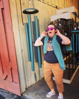 Betsy Sodaro Instagram - THIS WIND CHIME IS TOO DAMN BIG AND TOO DAMM LOUD!