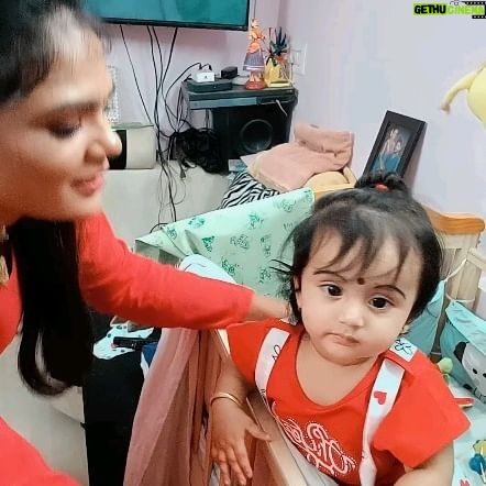 Bharatha Naidu Instagram - Red roses. Mom and daughter combo...