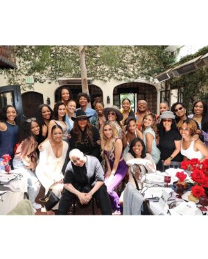Bianca Lawson Instagram - What a perfect way to spend the day of the #FullMoonInScorpio . Communing with so many lovely women. Connecting with some very old friends, and now new friends:) All to celebrate the OG ‘It girl’ and Icon #PamGrier . Who by the way, played my mother 25 years ago in #Bones and was a joy and the absolute coolest. #PinkMoon #BlackWomenInHorror 🤎👊🏾🔪