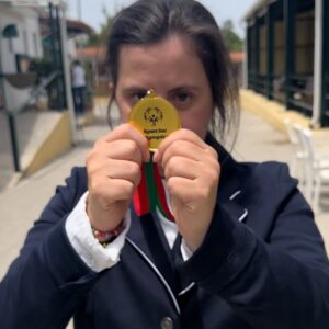 Bibá Pitta Instagram - Mais uma vitória, mais uma medalha que simboliza determinação esforço e superação 🙌!!
Esta medalha para a Madalena e para todos que concorreram é  um reconhecimento merecido por toda a dedicação e empenho 🙌!! 
Quero expressar a minha gratidão a todos os que a acompanham nesta caminho.. treinadores , amigos , família a todos que acreditam na nossa Special Girl 🙌!! 
Esta medalha é o símbolo de que com coragem e determinação tudo é possível e que a diferença não é um obstáculo para uma vida plena e feliz!! 

Parabéns minha Campeã🙌muito orgulho em ti !!!