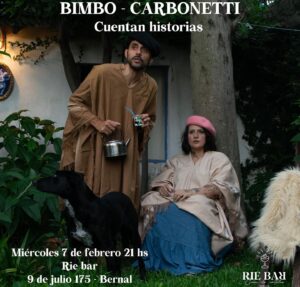 Bimbo Godoy Instagram - Este miércoles 21 hs nos encontramos en el querido  @riebar en Bernal con @juampicarbonetti para hacer eso que hace la humanidad desde que existe: contarse historias e imaginarlas mientras escucha. 🎫 Entradas en puerta mega amigas o link en bio. 📸 @mateo_stanley