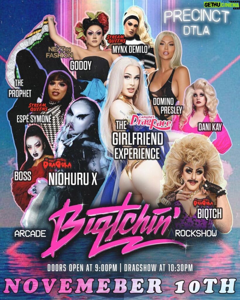 Biqtch Puddin Instagram - THIS FRIDAY IS GONNA BE @biqtchin AT @precinctdtla 🏳️‍⚧️✨ Never been to Biqtchin? It’s an #ARCADE, #ROCKSHOW with a whole lot of Tomfoolery! Emo Tunes, Classic Hip Hop and lots of FagPop! Every moment is pure Nostalgic Bliss. 🎮✨ This month we are celebrating @jenophora’s BDAY! 🦈✨ Performances by 💃🏽👨‍🎤 • @the.girlfriendexperience • @vampirechinese • @thedominopresley • @gisforgodoy • The Prophet • @espesymone • @mynxqueen • @miss_danikay • @boss.akag • @biqtchpuddin Featured Gaymes 👾🕹 • @mortalkombat 1 • DEAD OR ALIVE 5 • Super Smash Bros ULT GoGo Dancers 🕺🤘🏽 • @cupid.uncrushable • @bella.milano.3152 • @krumpmasterkrump Beats By 🎶🥁 • @djlazyeye • @foxythedj A 10$ cover 🎟 gets you unlimited tokens to play Video Games, the opportunity to “Network” in the bathroom and also access to one of the best #DragShows in Los Angeles! 🌙
