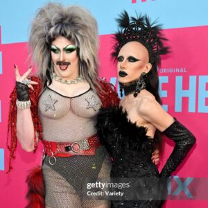 Biqtch Puddin Instagram - Nothin’ but a gewd time at the @werehere premiere! Seriously the episode they showed us was so mindblowingly awe inspiring. Thank you @humanbyorientation for inviting me and @gettyimages for the fabulous photos. #WereHere #hbomax #HBO