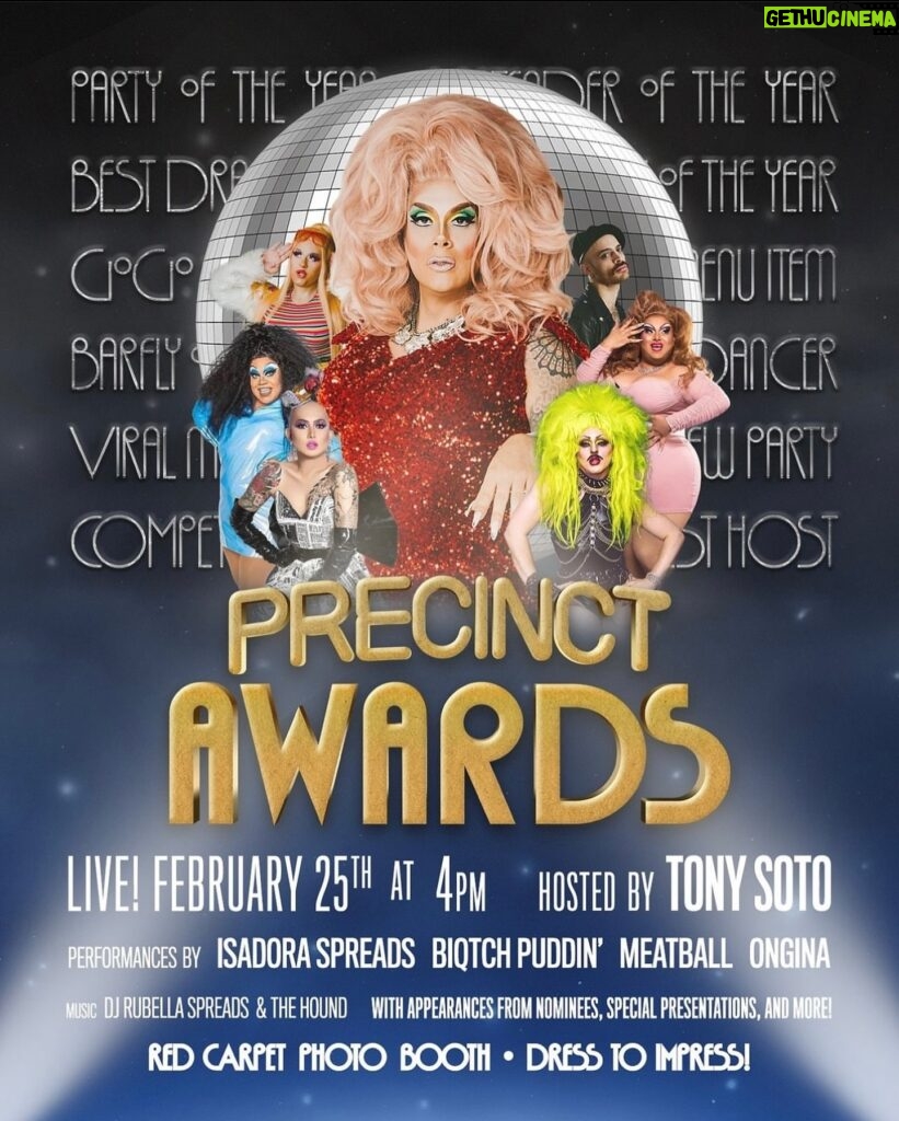 Biqtch Puddin Instagram - Today are the first ever @precinctdtla Awards! See y’all from 4-8PM as we celebrate our favorite bar. With performances from myself, @spiciestmeatball, @isadoraspreads, @ongina & more. With @djrubellaspreads DJ’ing and @tonysotoproductions hosting you know it’s gonna be a Kiki.