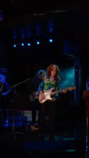 Bonnie Raitt Instagram - One year ago today, Bonnie and her band performed “Blame It On Me” on the @colbertlateshow. This is the only television performance of this song to date! It’s from Bonnie’s award-winning album, ‘Just Like That…’. Check out the full performance at the link in bio. 
— BRHQ