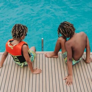 Breegan Jane Instagram - Swimming and water safety lessons: best investment EVER. All parents understand the concerns around children and water. We want them to be protected no matter the circumstance. But watching the growth in my boys shows me every day that encouraging your kids to learn new skills is less about your fears as a parent and SO much more about your kids’ confidence in their own capabilities. My sons have gone from timid floaties-wearers to brave ocean divers. I’m a proud mama.
.
.
📷: @jay.ibiza.photographer