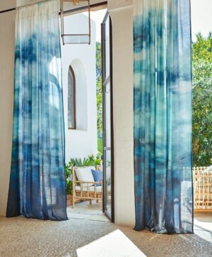 Breegan Jane Instagram - "We travel, not to escape life, but for life not to escape us." —Unknown

Shades of blue, teal and white billowing in a gentle breeze while being kissed by an island sun sound like the remedy for just about everything right now. My fabrics and wallpaper collection with @clarke_clarke_interiors is all about my favorite places in the world and the impact they have on mood. I hope you’ll take one, like “Nairobi”, and use it in a way that will transport you to your own personal vacation each time you experience your space. Everyone deserves that if you ask me.
.
.
.
@kravetinc
@sanderson1860