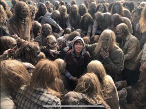Briana Venskus Instagram - Well shit ya’ll...

5 years, 4 seasons, and shit ton of new friends later... it’s feeding time 🖤

Many thanks to @gnicotero and @coreybrianreed for giving me the most horrifically classic #TWD death ever 🧟

@amcthewalkingdead @thewalkingdead 
@skyboundent