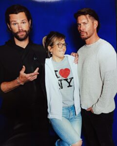 Briana Buckmaster Instagram - I’m absolutely shattered from the last 3 weeks, but it came with the sweetest finale with my favorite Bucklecki photo op. (OG from 2018) Love these boys. Love everyone at @creationent. And love my #spnfamily. #spnNJ