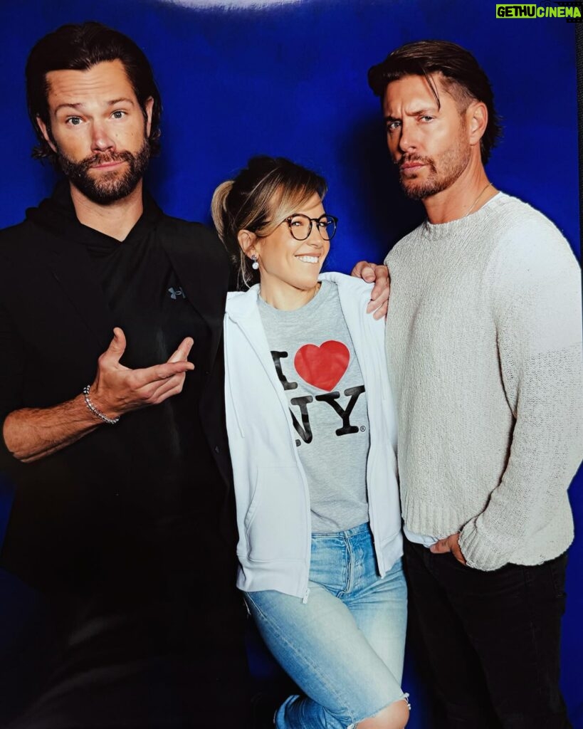 Briana Buckmaster Instagram - I’m absolutely shattered from the last 3 weeks, but it came with the sweetest finale with my favorite Bucklecki photo op. (OG from 2018) Love these boys. Love everyone at @creationent. And love my #spnfamily. #spnNJ