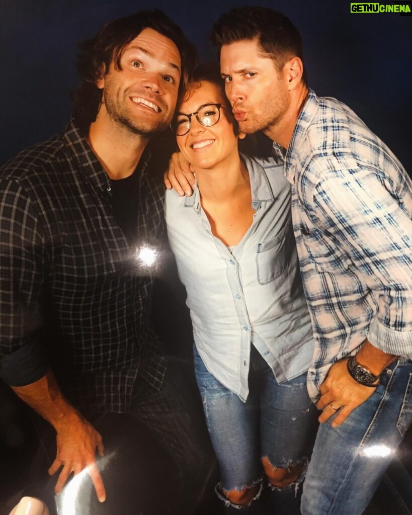 Briana Buckmaster Instagram - I’m absolutely shattered from the last 3 weeks, but it came with the sweetest finale with my favorite Bucklecki photo op. (OG from 2018) Love these boys. Love everyone at @creationent. And love my #spnfamily. #spnNJ