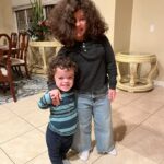 Briana Renee Instagram - My curly tops 😍 Got it from their Paca {my dad}! They love each other to no end, and I could not ask for more 😜 #myheart #proudmama #1stgrade #8th