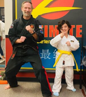 Briana Renee Instagram - In just a few short weeks, my big girl leveled up to her yellow belt in Kenpo🥋🌠 Leiana is a natural at whatever she puts her energy into, and I couldn’t be more proud of her 💜 #littlebutfierce #futureblackbelt #theskyisthelimit