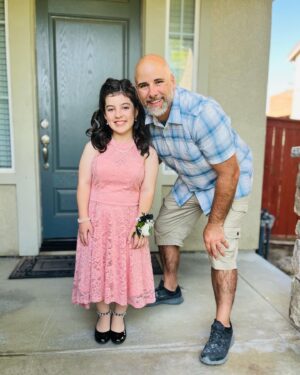Briana Renee Instagram - And just like that 🫰🏻Leiana is off to her first semi-formal school dance 🌸 She will be graduating 8th grade next week, and growing into such a gorgeous young lady {inside and out} 💗 Maverick had to get dressed up in his own way 🤪 I’m in awe of who my girl has become, and I’m so blessed that her spirit chose me to be her mama 🌸 #bestillmyheart #proudmama #firstdance #highschoolbound