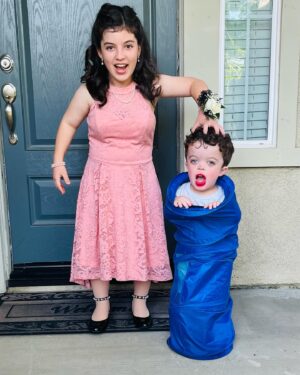 Briana Renee Instagram - And just like that 🫰🏻Leiana is off to her first semi-formal school dance 🌸 She will be graduating 8th grade next week, and growing into such a gorgeous young lady {inside and out} 💗 Maverick had to get dressed up in his own way 🤪 I’m in awe of who my girl has become, and I’m so blessed that her spirit chose me to be her mama 🌸 #bestillmyheart #proudmama #firstdance #highschoolbound