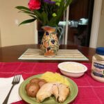 Briana Renee Instagram - Do you make creations from your plates like this 👉🏻 ? Mmmm SO good! Skinless rotisserie chicken, roasted red potatoes seasoned with Himalayan salt & pepper, spaghetti baked squash, and white rice with (vegan) butter & honey for dessert 😋 Since I only have about 13 ingredients in my daily menu then I have to change it up... The only seasonings I have are S&P, and the only sugars I consume are from bananas & honey. After a month of this new way of eating, it’s all I crave! It takes 3 weeks to make, or break, a habit; and now I couldn’t imagine allowing anything processed, or non - organic, in my body. 32 ounces of water {minimum} daily, no sweets, no nightshade vegetables, nothing fried, nor spicy. The way I’m feeling now is worth the sacrifice.. I’m working my way to remission 🙏🏻 I have UC, it doesn’t have me 💪🏻👊🏻 #4/365 #nowUCme #healthyeating #wevegotthis