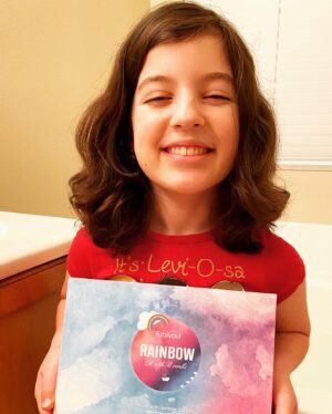Briana Renee Instagram - My pretty Valentine 💜 loves her happy cloud @ribivaul_bathbombs l~ they literally release a rainbow, and that face doesn’t get any cuter ☁️🌈👉🏻 #growingtoofast #beautifulgirl #tallerthanme #proudmama #happyvalentine #ribivaulbathbomb