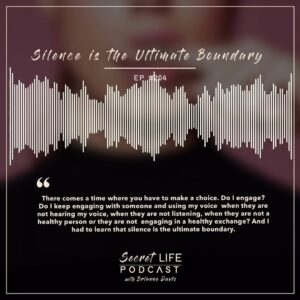 Brianne Davis Instagram - Secret Life Podcat Ep 204: Silence is the Ultimate Boundary — Have you ever felt trapped in a cycle of drama and emotional turmoil? Our newest podcast episode delves into the transformative power of silence as a boundary. Learn how choosing not to respond can be an act of self-care and preservation, and why sometimes, silence truly is golden. Join us to explore strategies for setting healthy boundaries and creating a drama-free life. It’s time to embrace the peace that comes with silence. Listen now and let us know your thoughts!

🔑 Episode Keywords
Silence, Boundaries, Communication, Emotional Terrorism, Narcissism, Self-Care, Drama, Trauma, Accountability, Apologies, Mental Health, Toxic People, Inner Peace, Self-Preservation, Personal Growth
______

If you or anyone you know is struggling with addiction, depression, trauma, sexual abuse or feeling overwhelmed, we’ve compiled a list of resources at secretlifepodcast.com.
______

HOW CAN I SUPPORT THE PODCAST? Tell your friends & Share Online! Follow, Rate & Review wherever you listen to podcasts.  You can now rate us on Spotify! Listen everywhere you podcast: https://linktr.ee/secretlifepodcast

To share your secret and be a guest on the show email secretlifepodcast@icloud.com

#SecretLifePodcast #secretlife #secrets #recovery #addiction #womenswisdom #womenempowerment #womeninspiringwomen 
#SilenceIsABoundary #EmotionalWellness #PersonalBoundaries #SelfPreservation #PeacefulLiving #ToxicRelationships #SelfEmpowerment #InnerPeace #MentalHealth