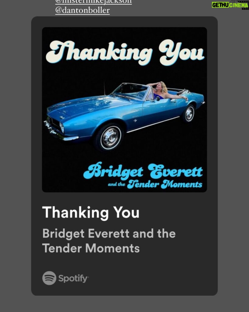 Bridget Everett Instagram - Our new song is out everywhere! Bridget Everett and The Tender Moments: THANKING YOU. Recorded @virtueandvicestudios. Mixed by David Greenbaum. Mastered by Randy Merrill