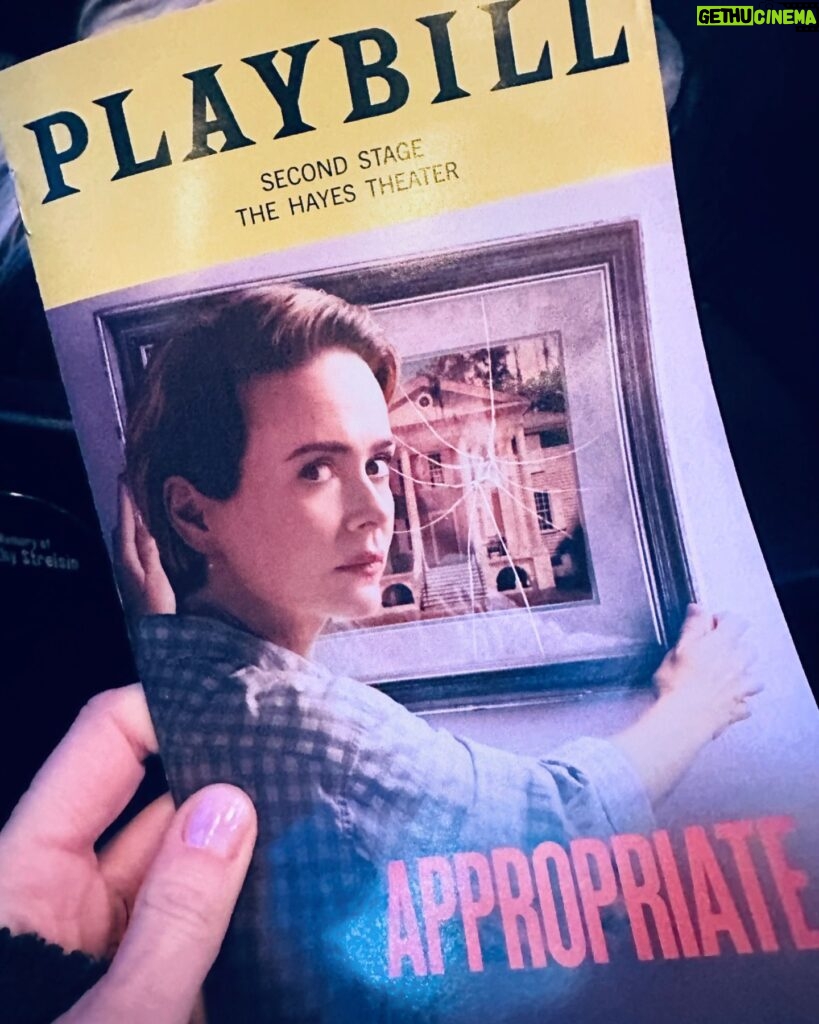 Bridget Moynahan Instagram - Bravo to the entire cast, @appropriateplay was perfection in one of my favorite theatres #hayestheater. And remember, it’s a fine time for the arts! #broadway #offbroadway #theatre #arts