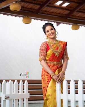 Brinda Acharya Instagram - @rainbow_photography_official @likitha_suresh_ @makeoverby_sowmyamanjunath @hairbyshwetharamesh @beadedtreasuresjewelry