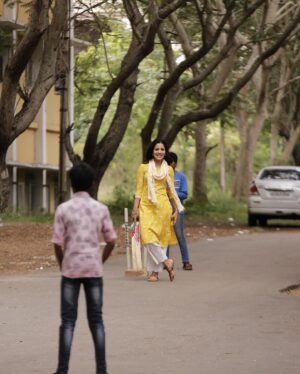 Brinda Acharya Instagram - Moments from the shoot of Savira Gungali✨ Did you watch the song yet? 
#saviragungali @iambharathbopanna7