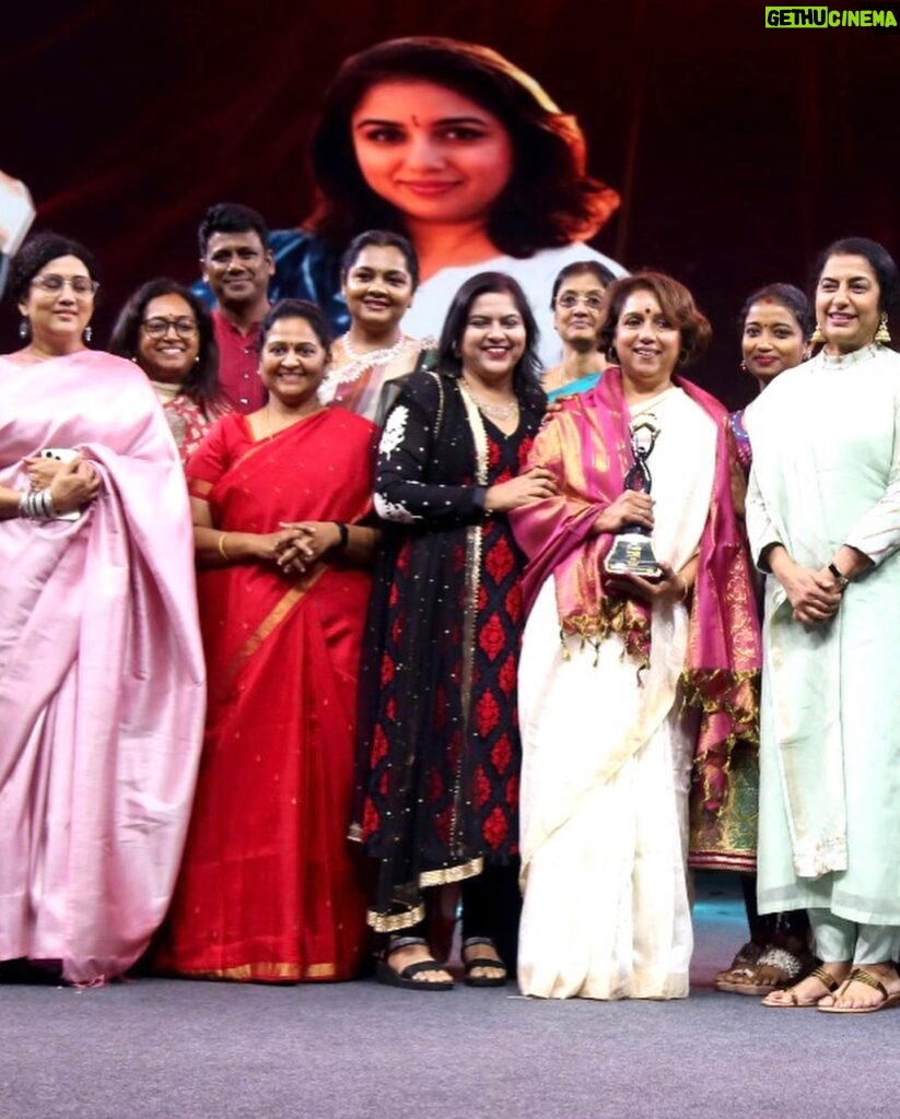 Brindha Sivakumar Instagram - What a lovely event it was @homepreneurawards !Soo heartfully put together to encourage women from varied fields striving hard to achieve their dreams! I Was soo happy to be a part of the jury in giving the Awards for the most deserving from 20 to 80 yrs of age! They all proved that Age is a mere number ,when it comes to achieving your goals . Just break all your mind barriers and start planning and working continuously towards what your heart strives and you will definitely succeed!!😊👍🏼✨. Thank you @hemavatar for making me a part of this beautiful event! Looking forward to many more happy memories ✨Thanks to #Sakthimasala and #naturals for always supporting such deserving people ! Thank you dear @ramyaabanindran 💖@polka.chennai for gifting me this beautiful cut work embroidered outfit !