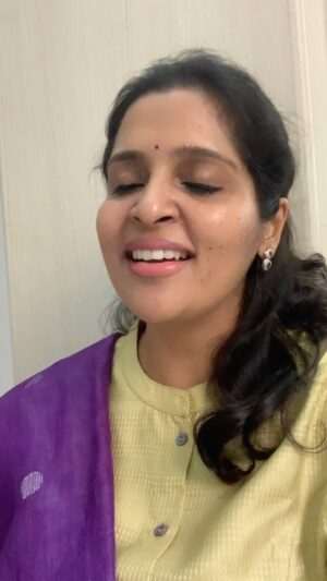 Brindha Sivakumar Instagram - May god bless us all with good knowledge and skills 😊🙏🏼✨Composed by my guru B.Ramamoorthi Rao Avl