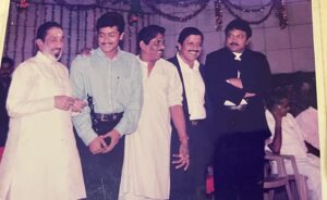 Brindha Sivakumar Instagram - Felt very Happy and Honoured  to Recieve Kannadhasan Ayya Award from Ajanta Fine Arts Since 1975! 48 th year !  Thank you Ajanta Babu Sir (on extreme left ) for this Award 🙏🏼 Was such a happy feeling As Appa and Anna had Recieved Award from same Event,  when they started their career! 😊✨Thank you @musicdirdhina Sir, Shanthi Joseph Mam, Tamil Amudhan sir and Jayanthi Kannapan Aunty🙏🏼