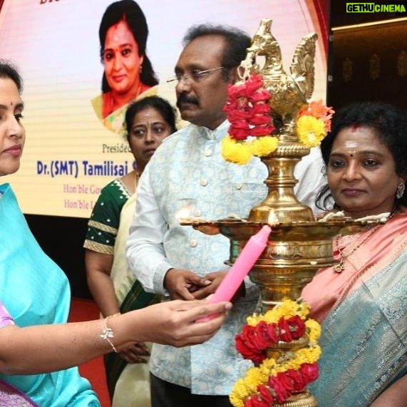 Brindha Sivakumar Instagram - At the inauguration of free Digital Mammography for Women ,under low income group and free treatment for breast cancer if detected ,by the Aathma foundation held At GRT GRAND on 6.11.22 inaugurated by Respected @tamilisaisoundararajan Mam . It is very important for woman after 40 age group to have yearly check of mammography to detect if any cancer cells in early stage and digital method is very effective . We pray that all of us live a happy and healthy life 😊✨🙏🏼!! Thanks to @shinysurendran for making me a part of this noble event. Hearty wishes to Dr Suresh ,Amma hospital Chennai for helping the needy senior citizens with free medicines, free dialysis ,free mammography and treatment for the same !God Bless🙏🏼✨!! Hope many of us could contribute to this noble Aathma foundation.