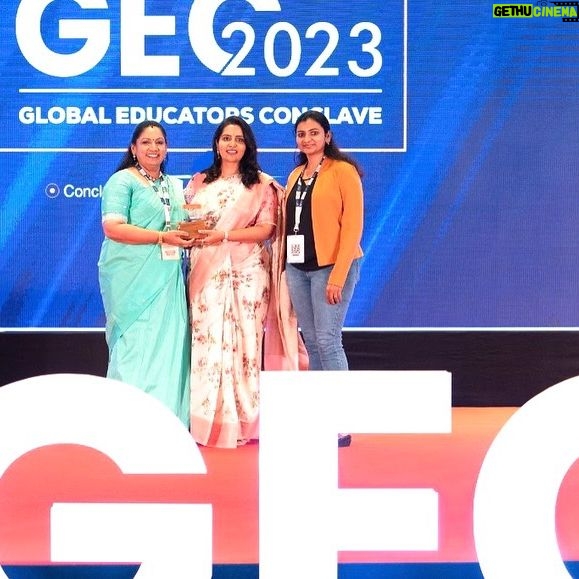 Brindha Sivakumar Instagram - Felt happy and honoured to be a guest speaker at #GEC held @radissongrt.hotels To Talk about the Importance of Extracurricular Enrichment in Education on Oct 28th 😊✨