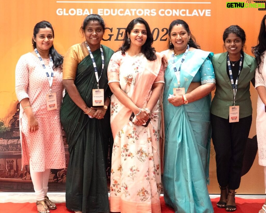 Brindha Sivakumar Instagram - Felt happy and honoured to be a guest speaker at #GEC held @radissongrt.hotels To Talk about the Importance of Extracurricular Enrichment in Education on Oct 28th 😊✨