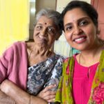 Brindha Sivakumar Instagram - My Miss.Meenakshi 💖 Met her today !My high school teacher from Holy Angel’s Convent, who boosted up my confidence and guided me in right direction! Ever grateful for all that she has been for me !✨ She was an excellent Chemistry teacher , soo full of energy and enthusiasm! She use to take free classes in different rural schools in free time. She dedicated her entire life to teaching .I pray to god for her good health and happiness for ever ✨🙏🏼!